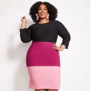 Brand New Plus size Ashley Stewarcolor block dress